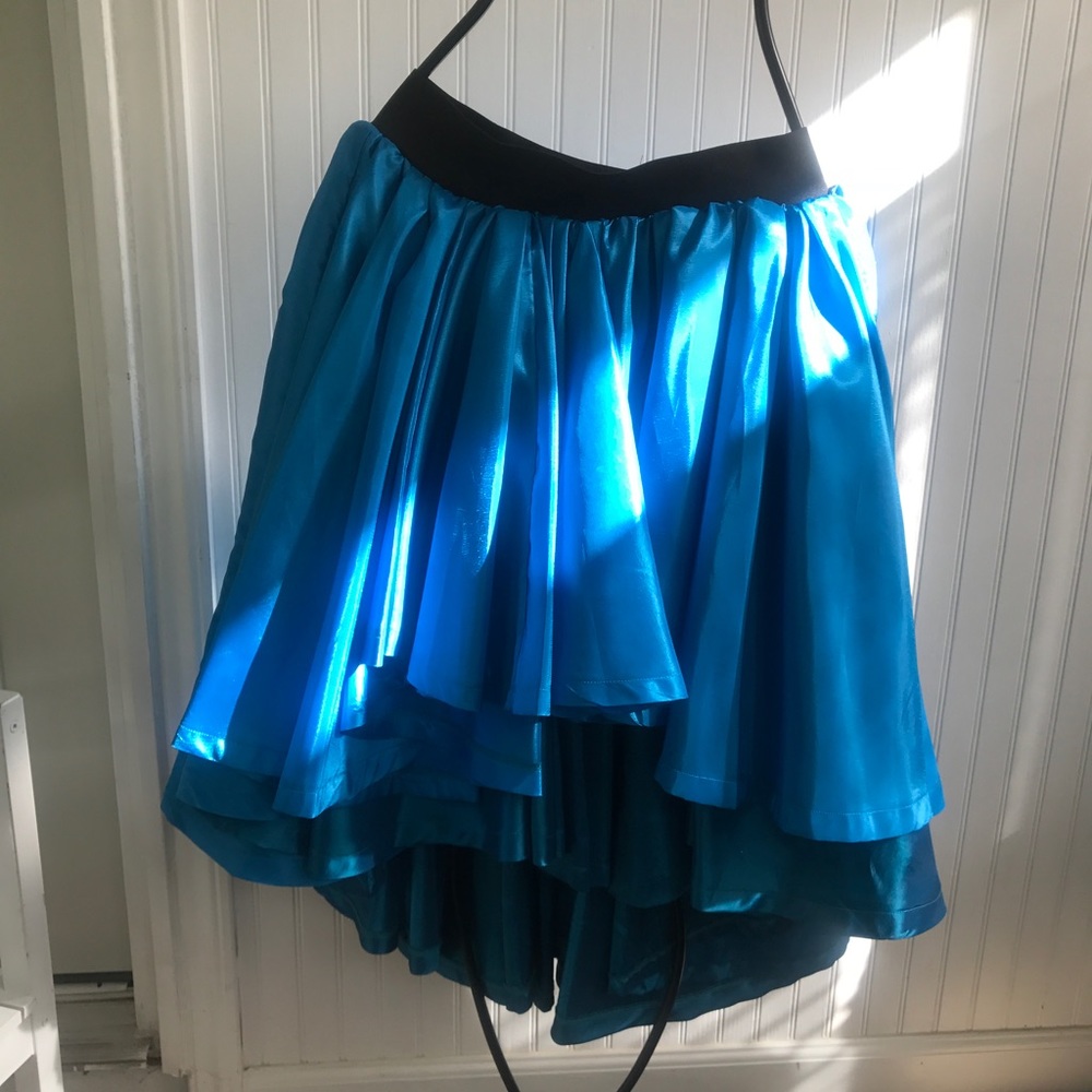 Custom Turquoise Taffeta Skirt